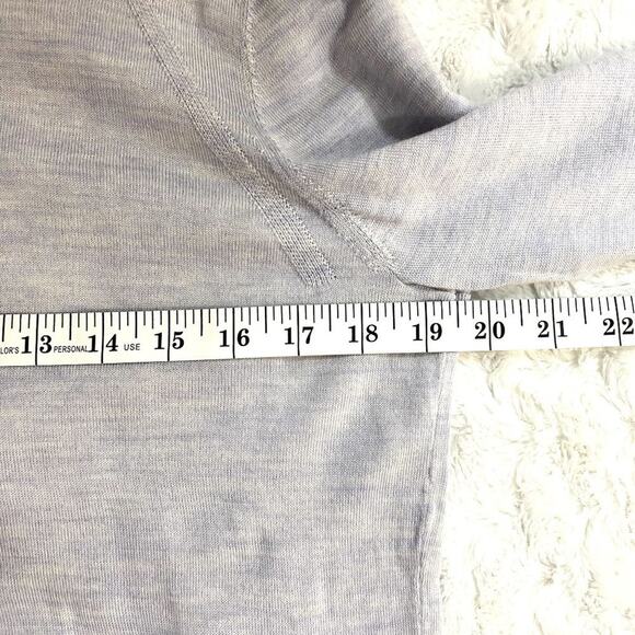 Banana Republic Light Blue 100% Merino Wool Turtleneck Classic Sweater L - Picture 7 of 7